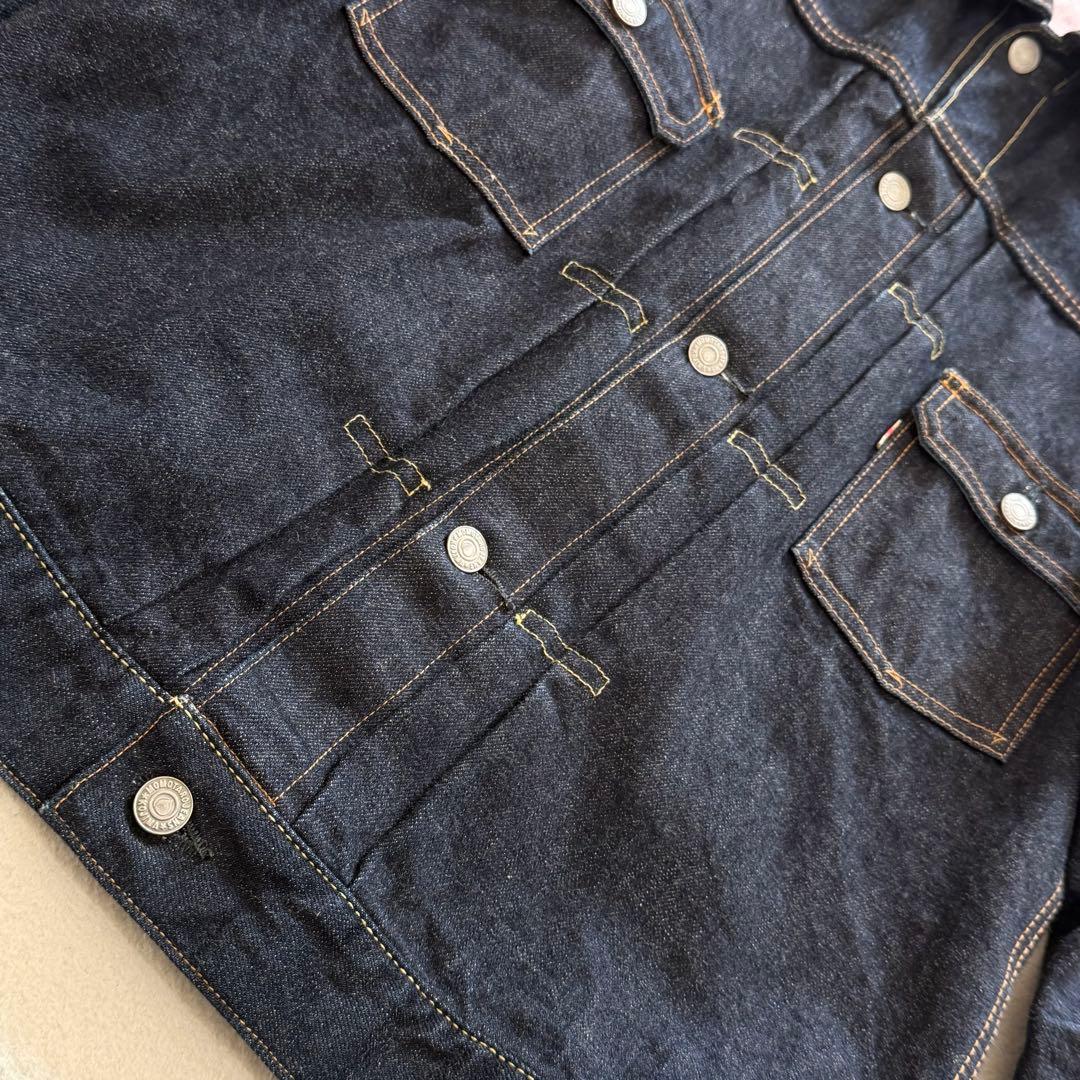 桃太郎ジーンズ　デニムジャケット　出陣　赤耳　濃紺　バック刺繍　日本製　XL