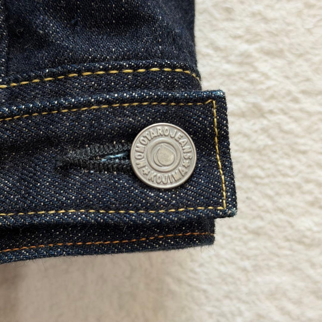 桃太郎ジーンズ　デニムジャケット　出陣　赤耳　濃紺　バック刺繍　日本製　XL