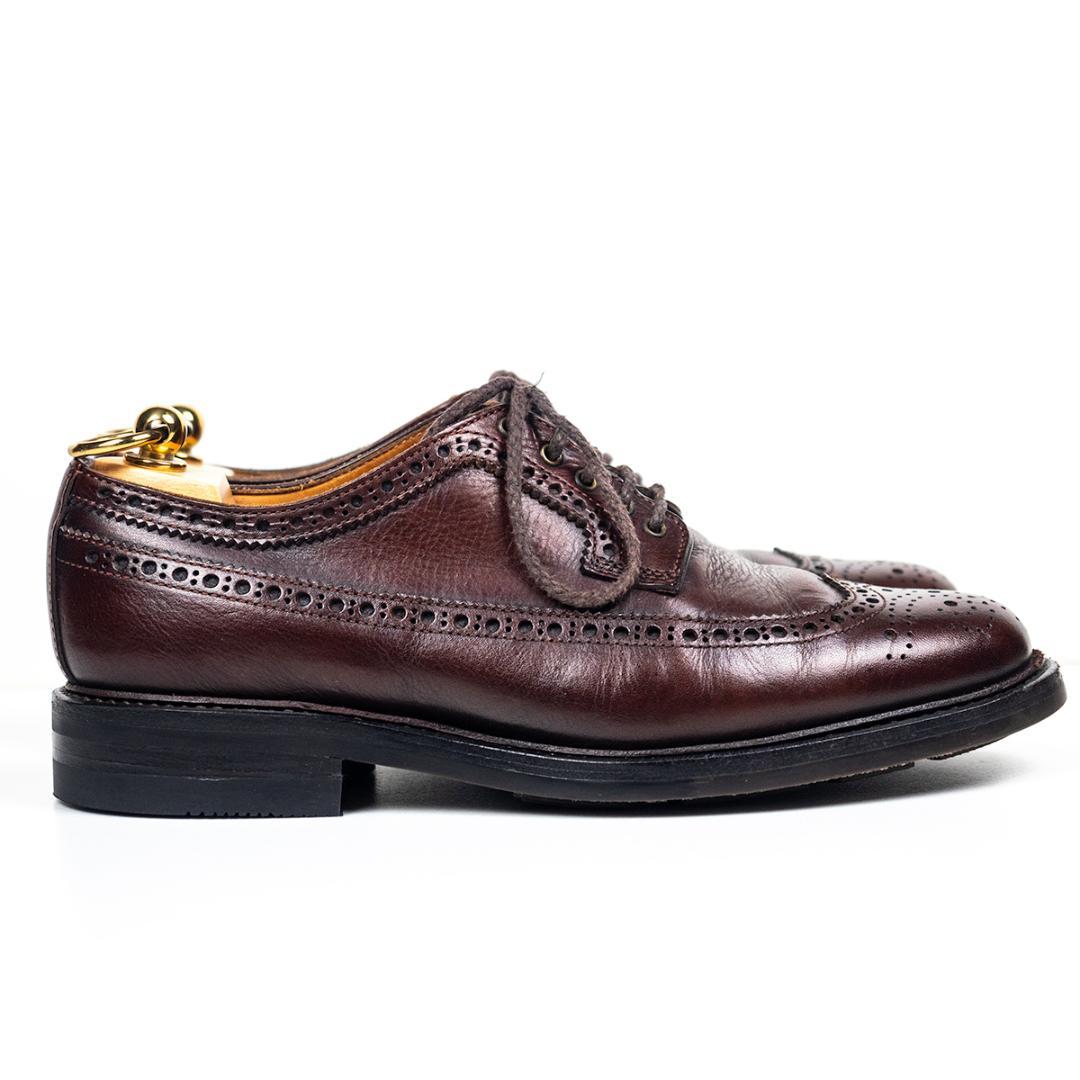 三陽山長 サンヨウヤマチョウ フルブローグ 茶 日本製 高級靴 希少