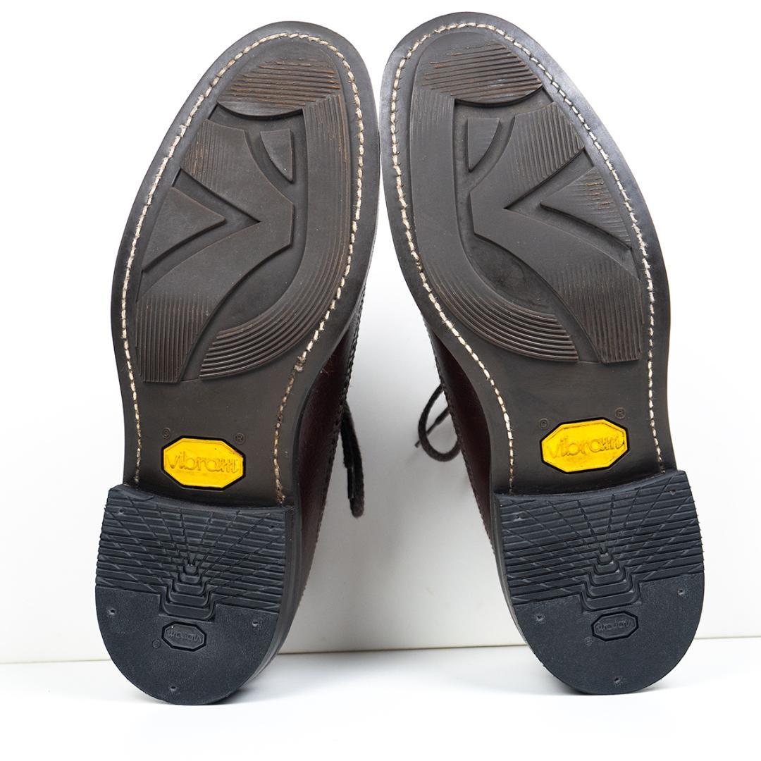 三陽山長 サンヨウヤマチョウ フルブローグ 茶 日本製 高級靴 希少