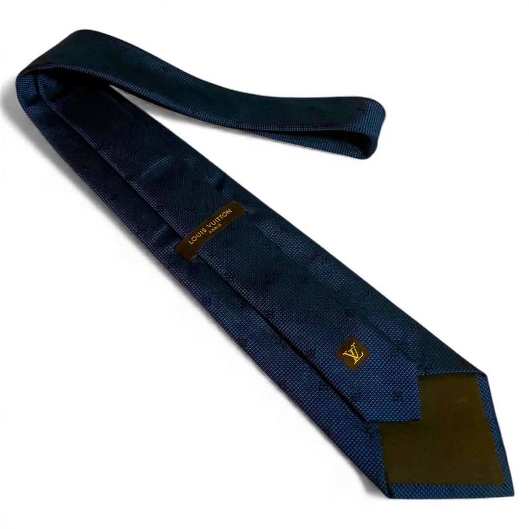 LOUIS VUITTON ルイヴィトン　ネクタイ　モノグラム　ネイビー