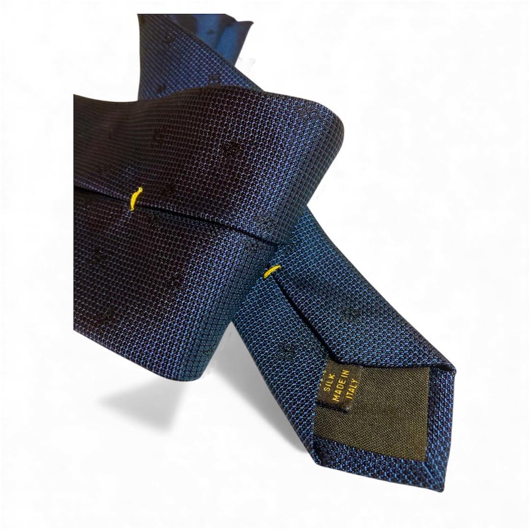 LOUIS VUITTON ルイヴィトン　ネクタイ　モノグラム　ネイビー