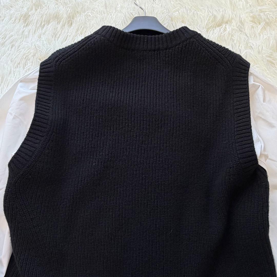 美品　ブルーレーベルクレストブリッジ　ブラウス付きニットベスト　ブラック