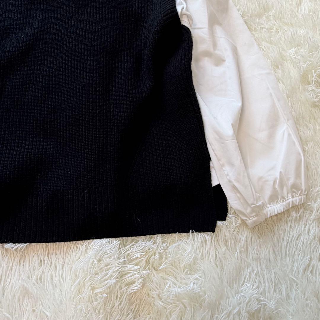 美品　ブルーレーベルクレストブリッジ　ブラウス付きニットベスト　ブラック