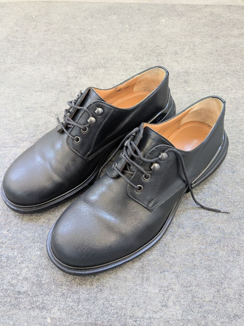メゾンマルジェラ レザーシューズ ブラック 44