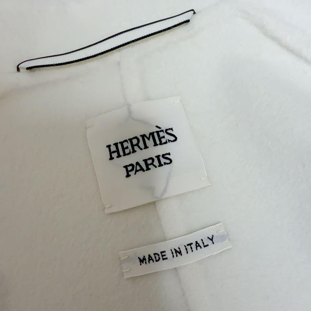 HERMES ショートジャケット　カシミヤ・ダブルフェイス