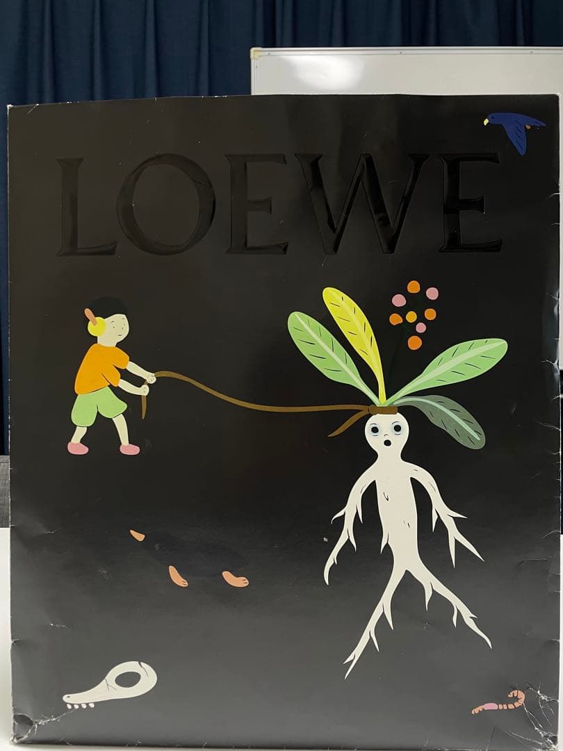 LOEWE 黒 マフラー