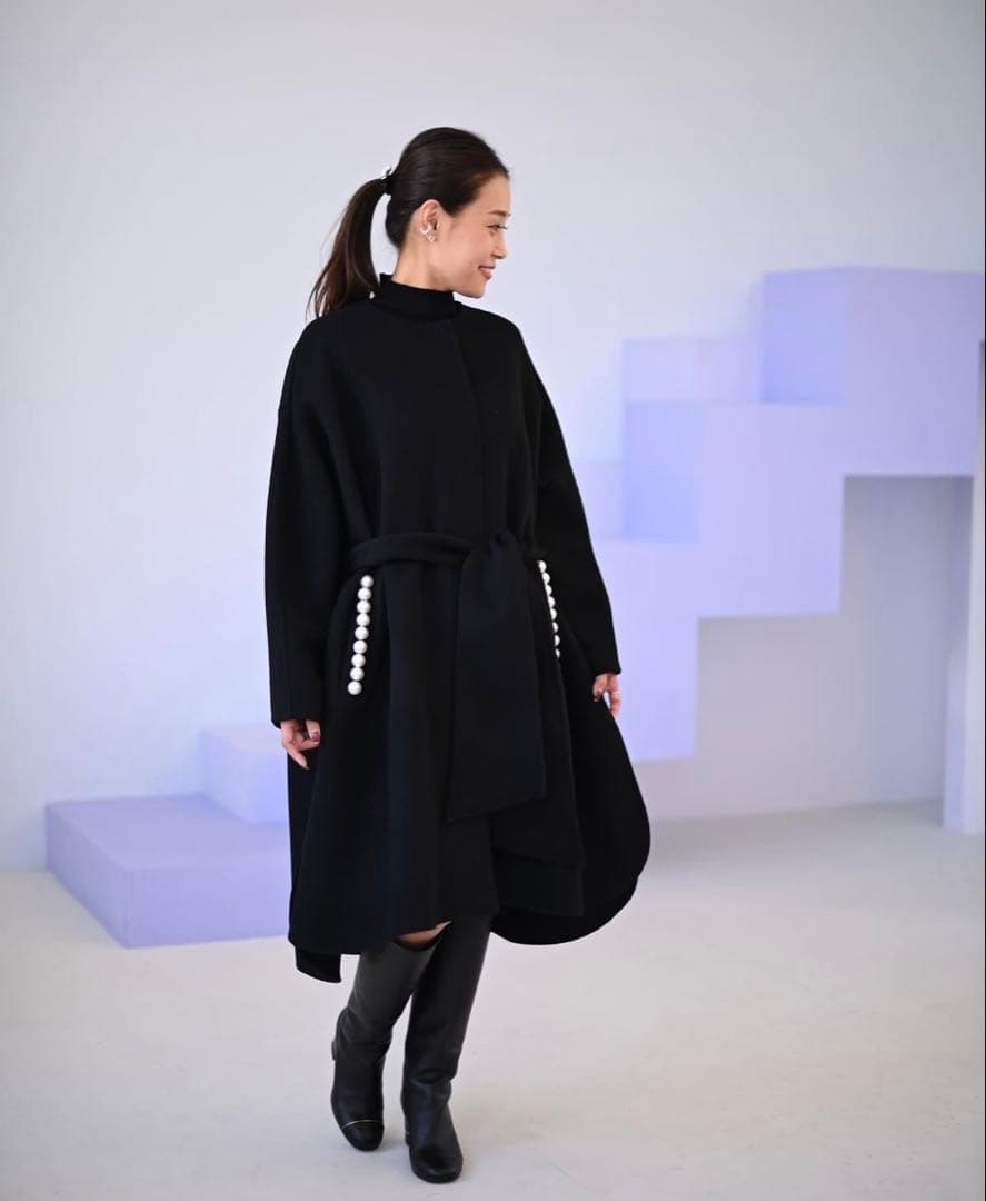 【trefle+1 】トレフルプラスワン⭐︎ノーカラーダブルフェイスコート⭐︎ウール