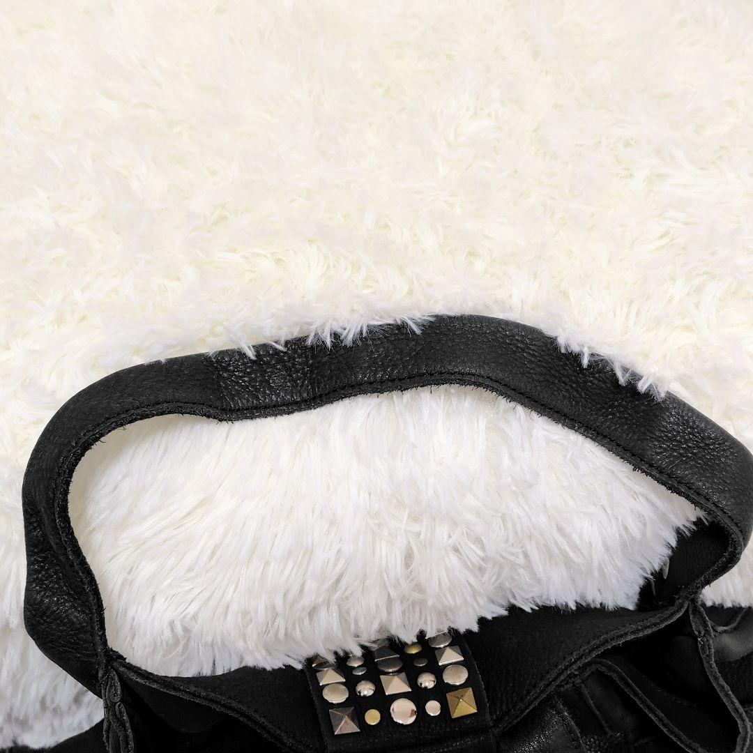 TRES（トレ） レザーハンドバッグ　牛革　トート　ブラック　スタッズ　Y2K