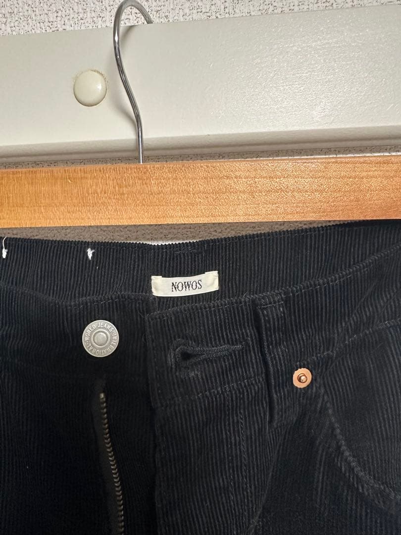 NOWOS 黒 コーデュロイ パンツ　nowos