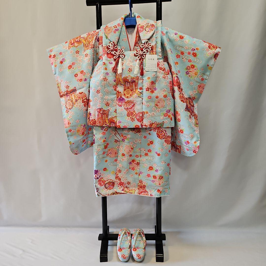 七五三☆三歳お祝着☆新品☆4点セット☆ポリエステル☆被布