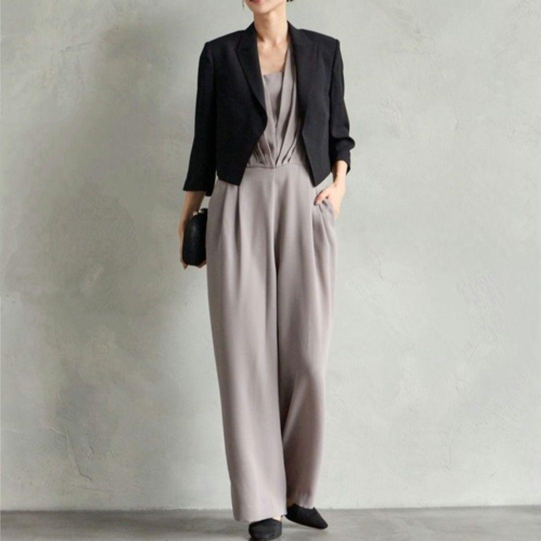 エメ AIMER ストレートパンツオールインワンパーティードレス【Ｍ】結婚式