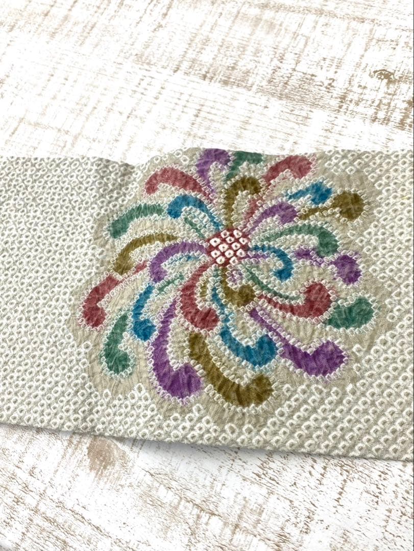 がめちゃん様　　　　　　正絹　9寸名古屋帯　きぬたや　乱菊模様