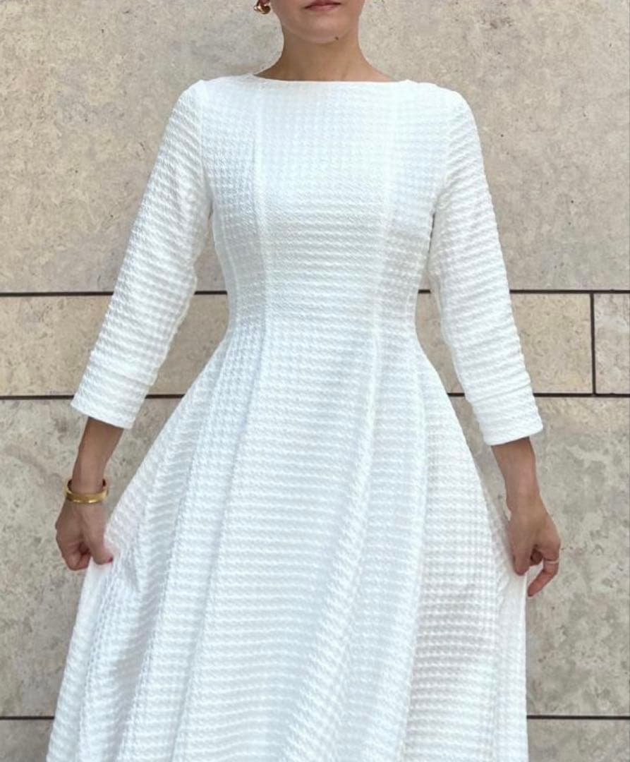 JENNE千鳥立体フレアワンピース