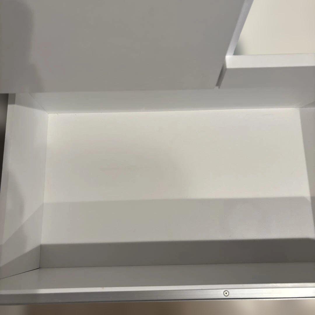 ニトリホワイトキッチンカウンター 収納棚 引き出し付き