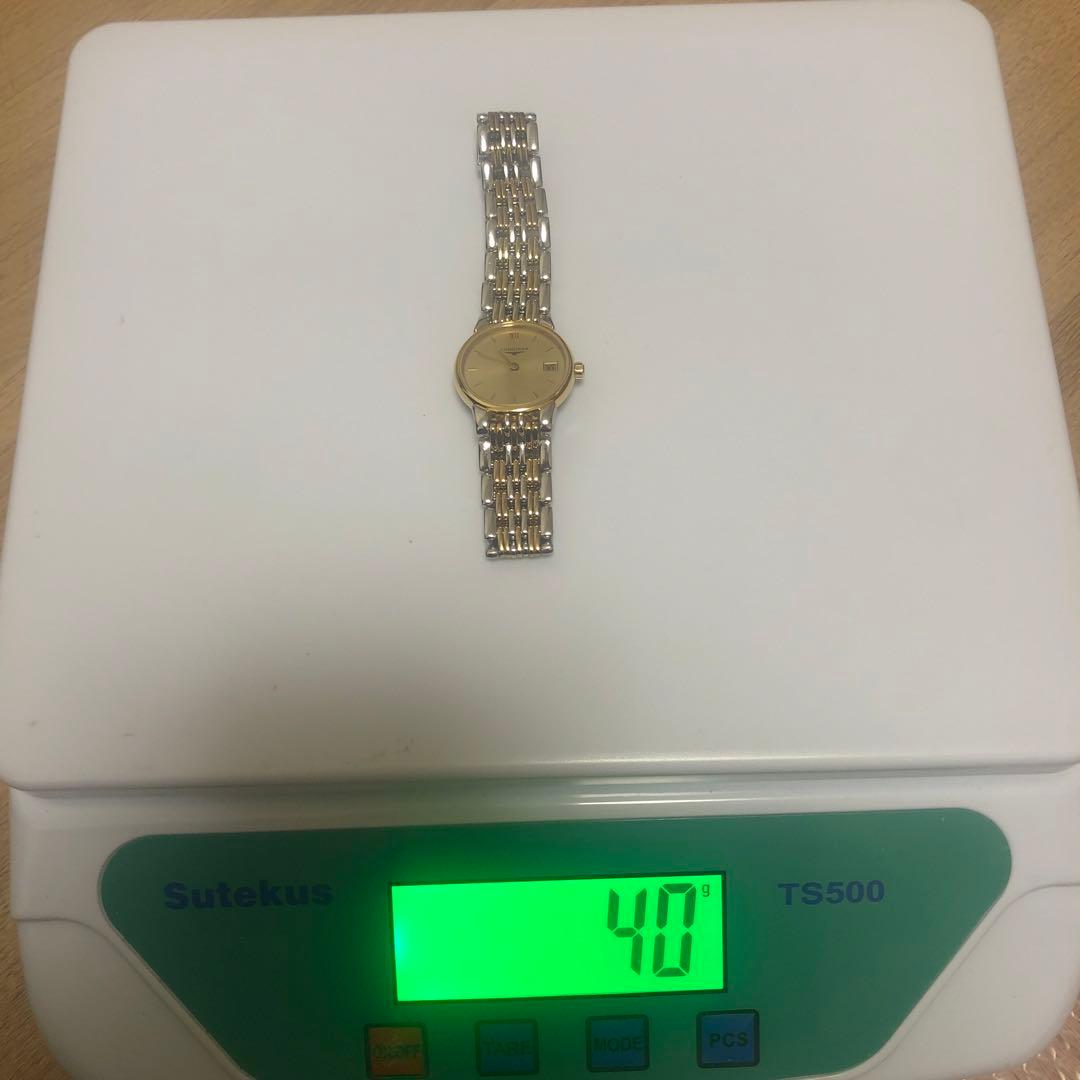 ロンジン グランドクラシック コンビ 腕時計 レディース ゴールド文字盤