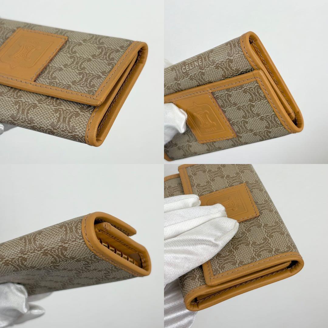 【美品】セリーヌ 6連キーケース ベージュ系 レザーマカダム ヴ マカダム柄62