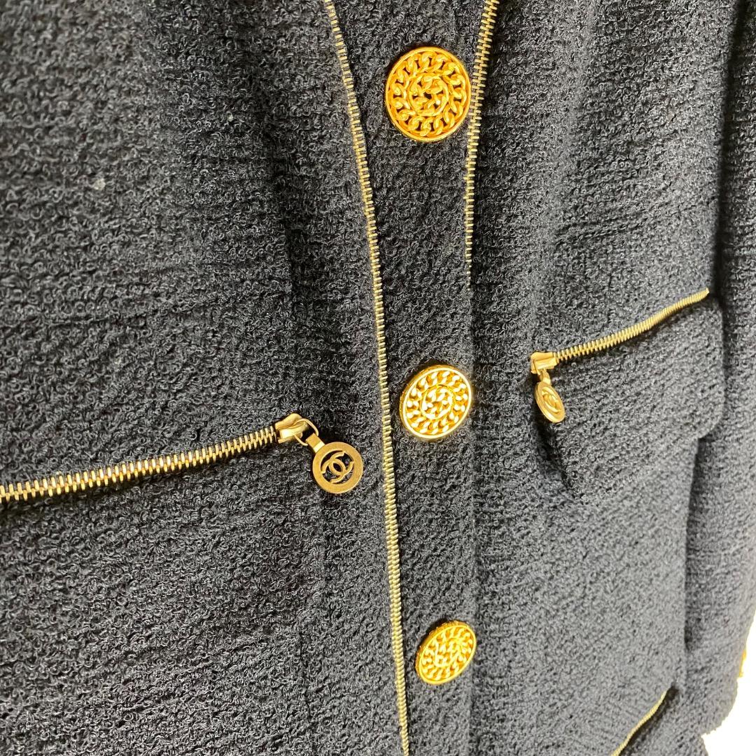 希少 CHANEL ジャケット スカート 42 ヴィンテージ シャネル