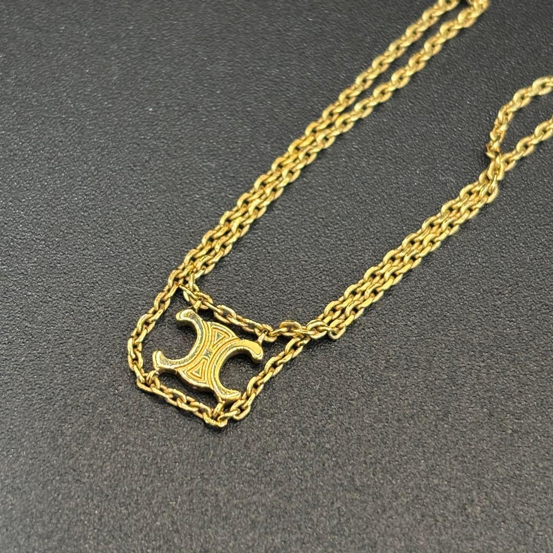 【極美品】CELINE セリーヌ　トリオンフ サスペンダーネックレス 付属品あり