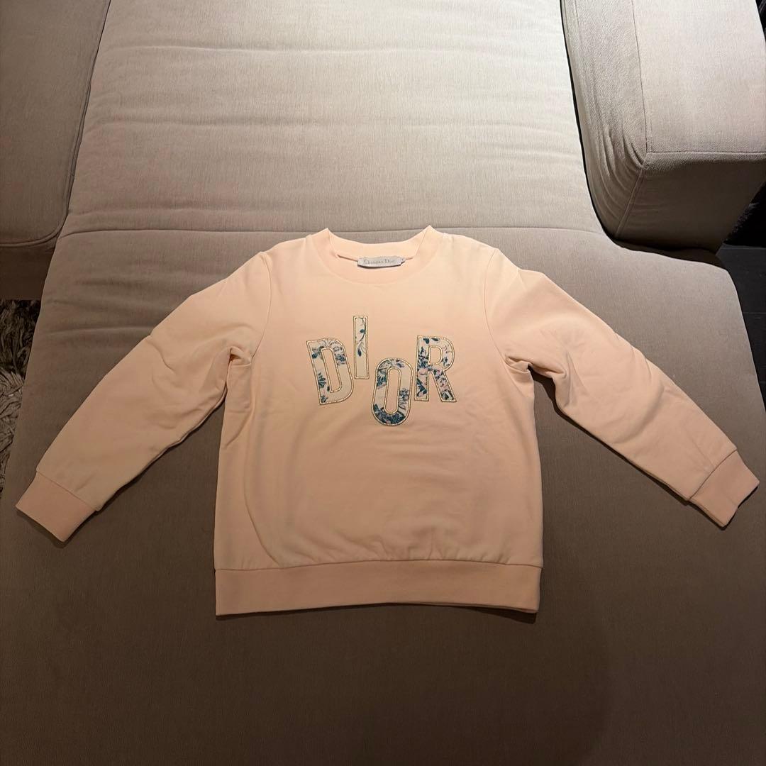 DIOR⭐︎キッズ長袖トレーナー ライトピンク 130サイズ