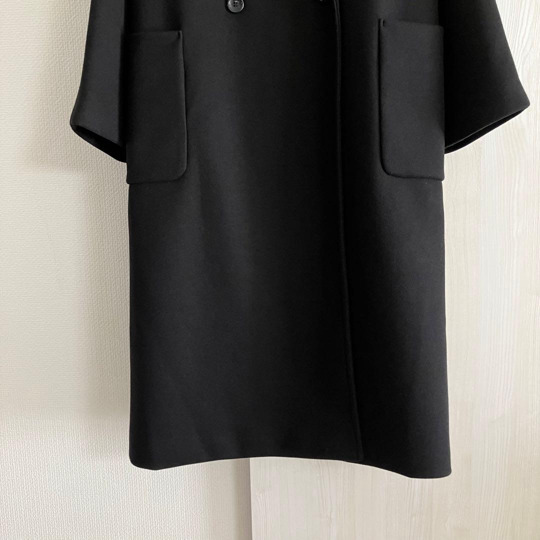 未使用に近い ◆ DISCOAT ディスコート 中空糸チェスターコート ブラック