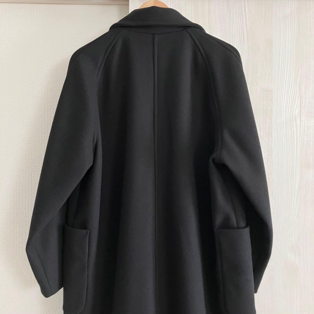 未使用に近い ◆ DISCOAT ディスコート 中空糸チェスターコート ブラック