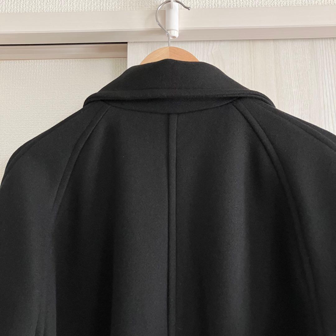 未使用に近い ◆ DISCOAT ディスコート 中空糸チェスターコート ブラック