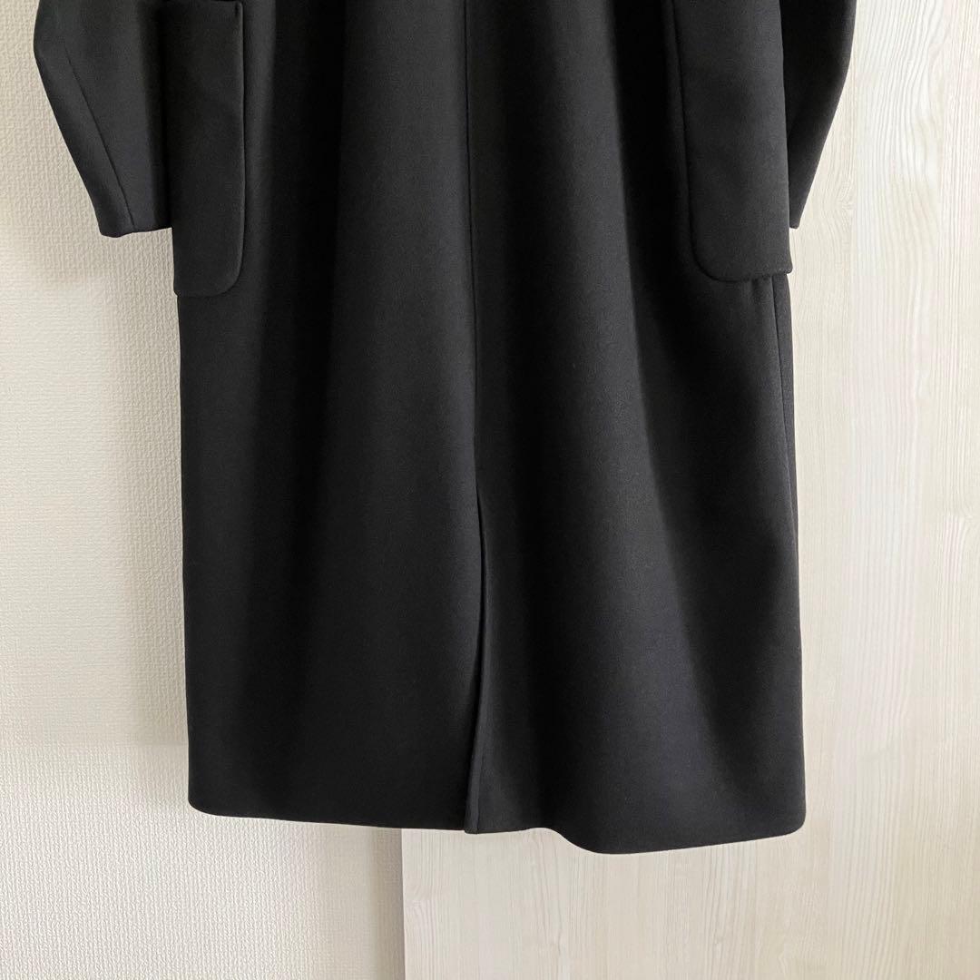 未使用に近い ◆ DISCOAT ディスコート 中空糸チェスターコート ブラック