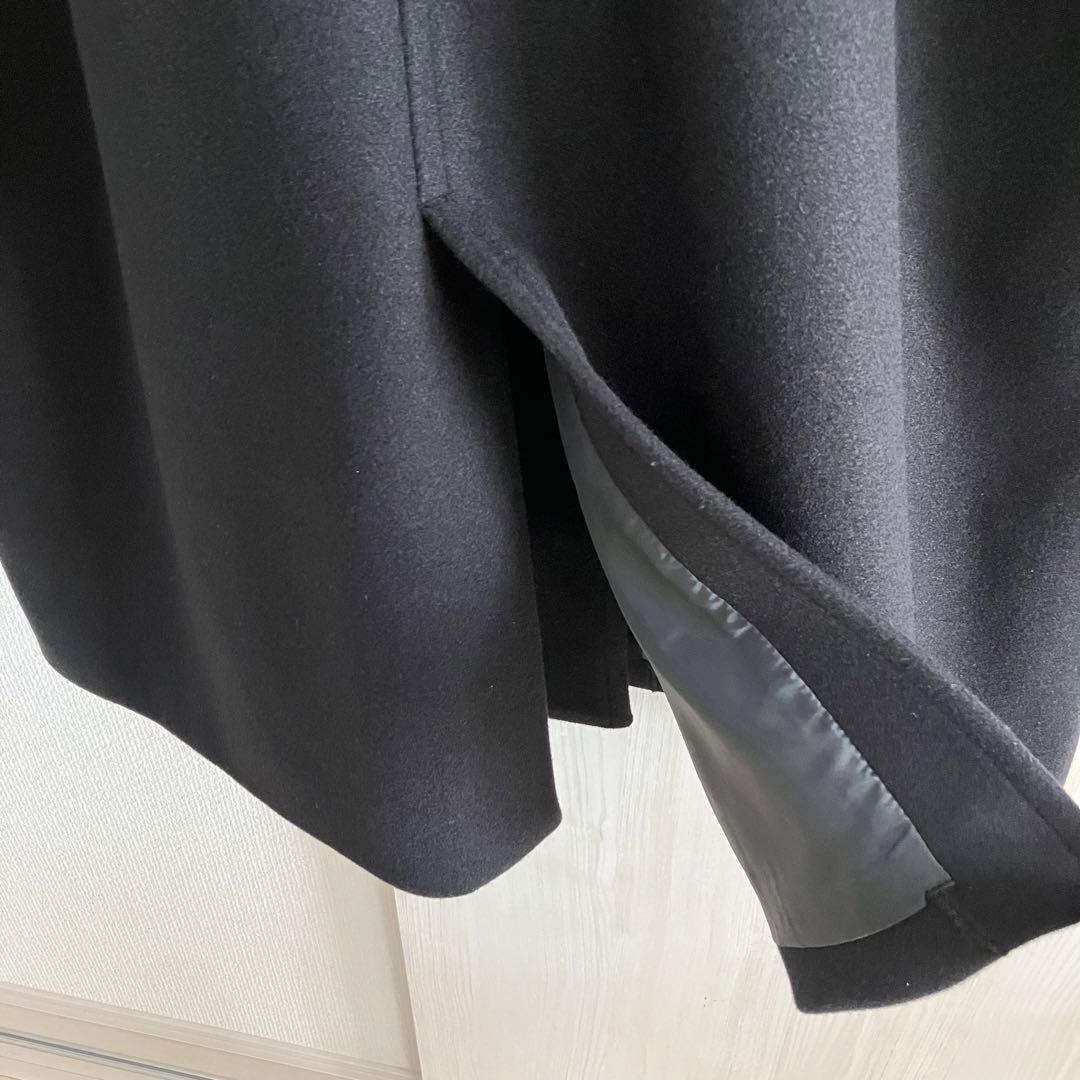 未使用に近い ◆ DISCOAT ディスコート 中空糸チェスターコート ブラック