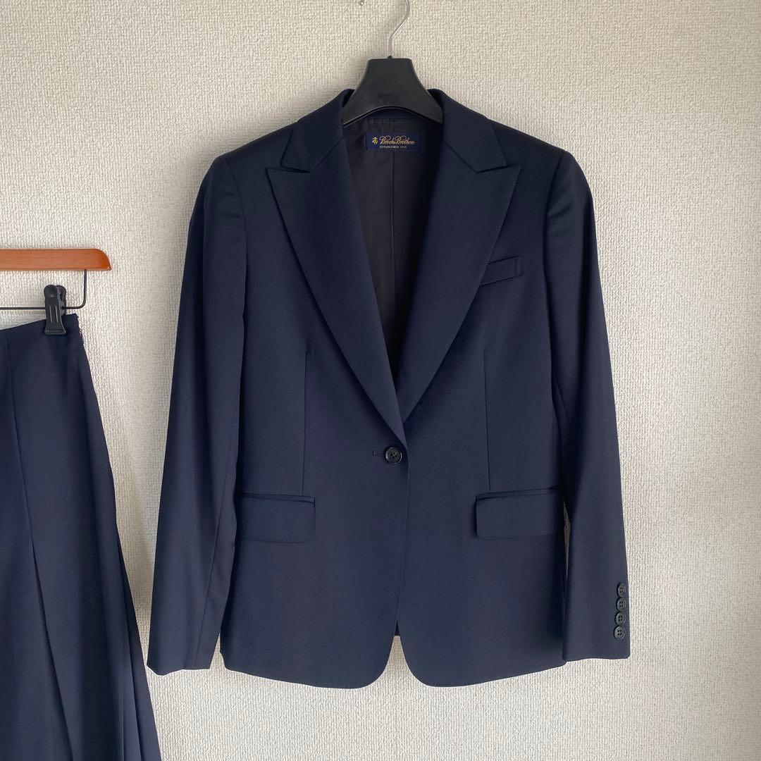 ブルックスブラザーズ ビジネススーツ 7 W62 濃紺 ストレッチ DMW