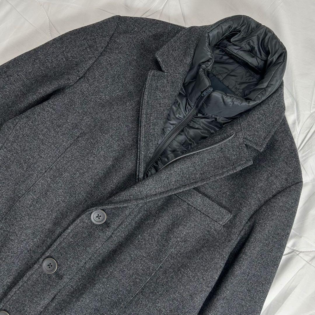 美品 HERNO ヘルノ ライナー付きチェスターコート グレー