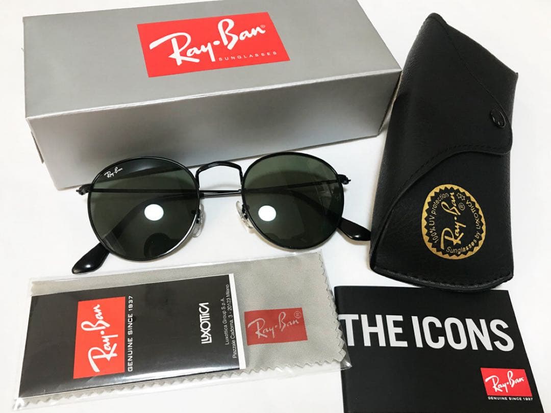 新品付属品あり RayBan レイバン ラウンドメタル サングラス ブラック