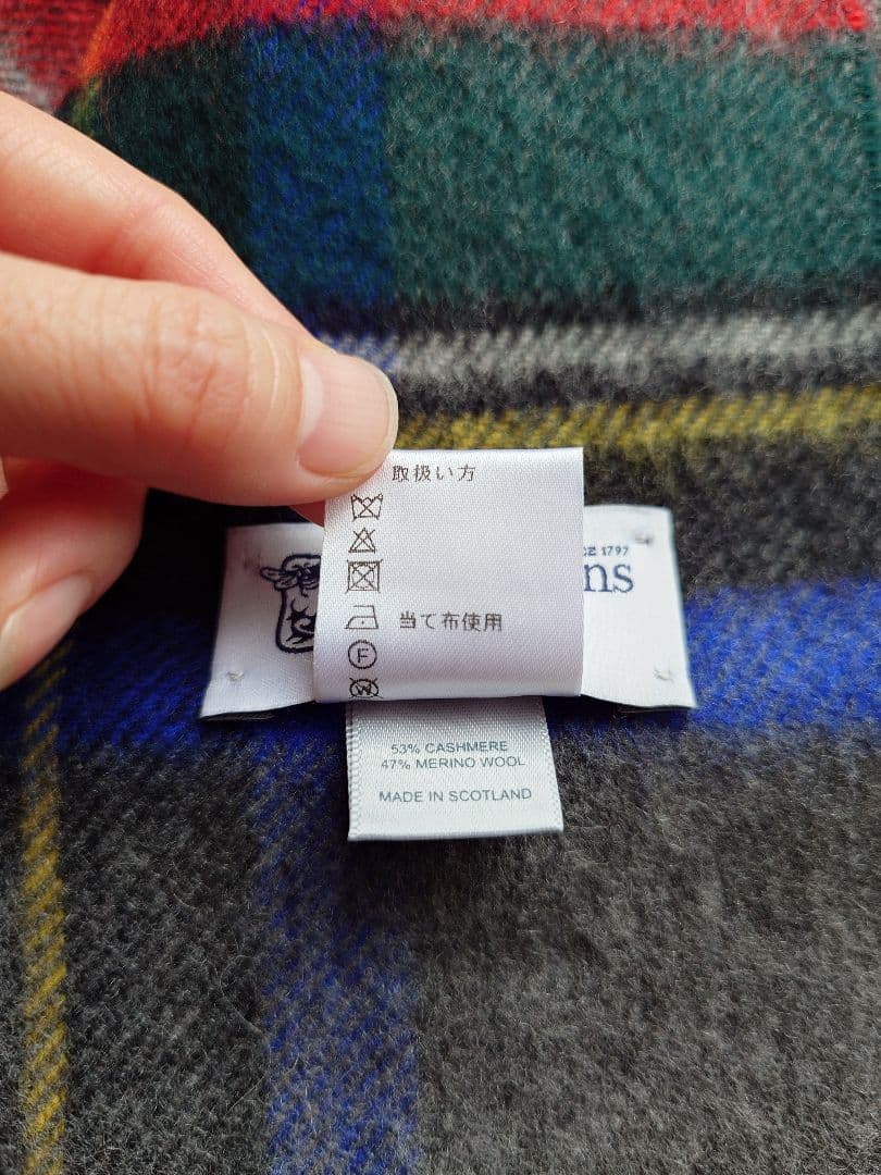 ジョンストンズ オブ エルガン　大判ストール　グレースチュワート