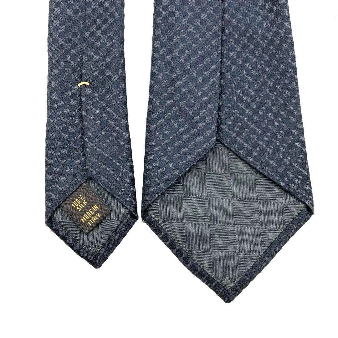 ヴィトン LOUIS VUITTON ネクタイ ネイビー ダミエ シルク