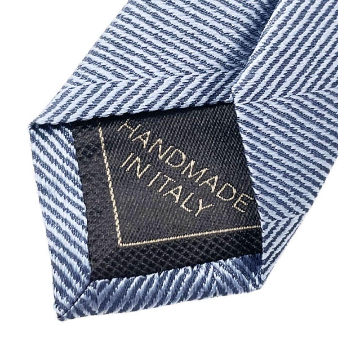 未使用 ブリオーニ ネクタイ シルク ブルー系 15954