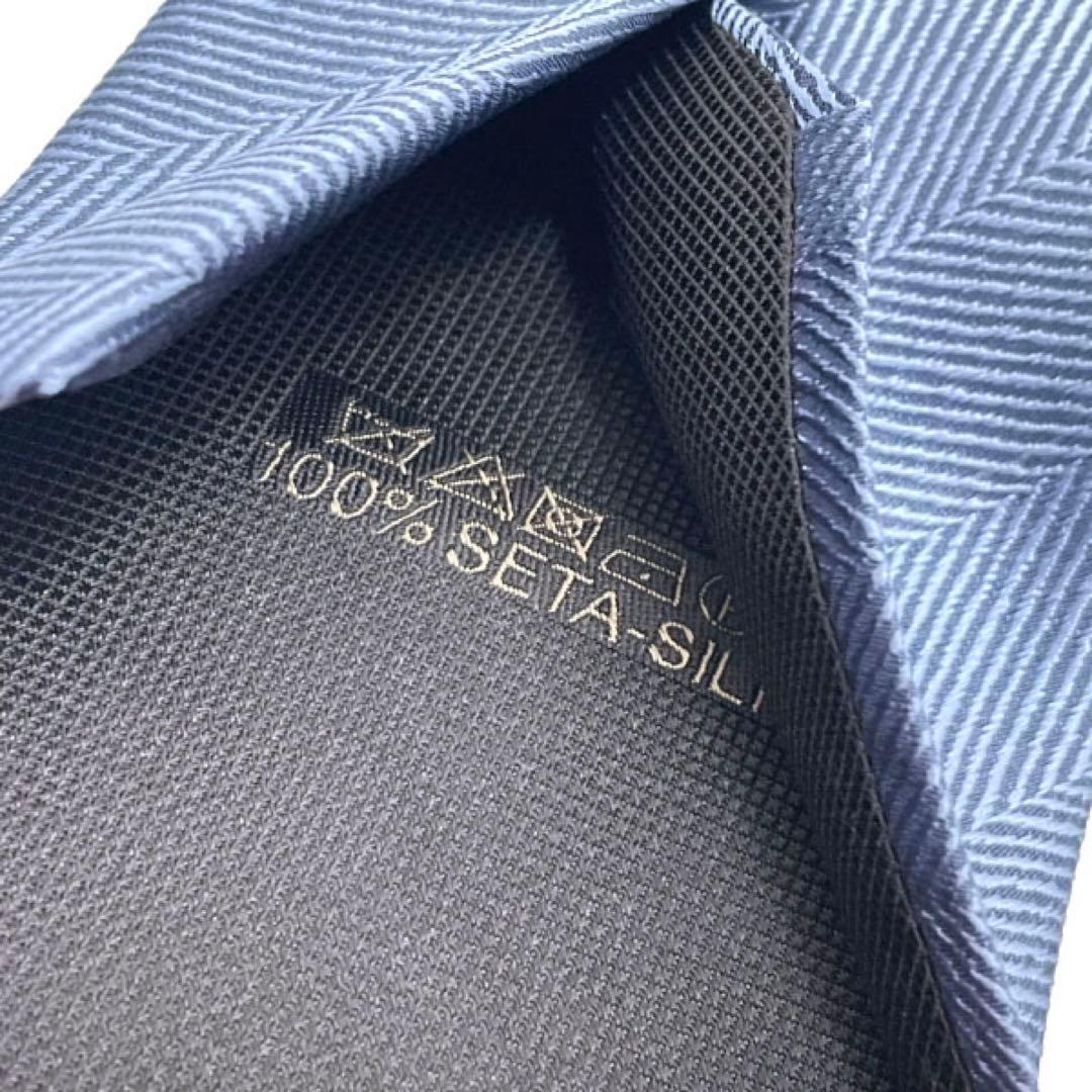 未使用 ブリオーニ ネクタイ シルク ブルー系 15954