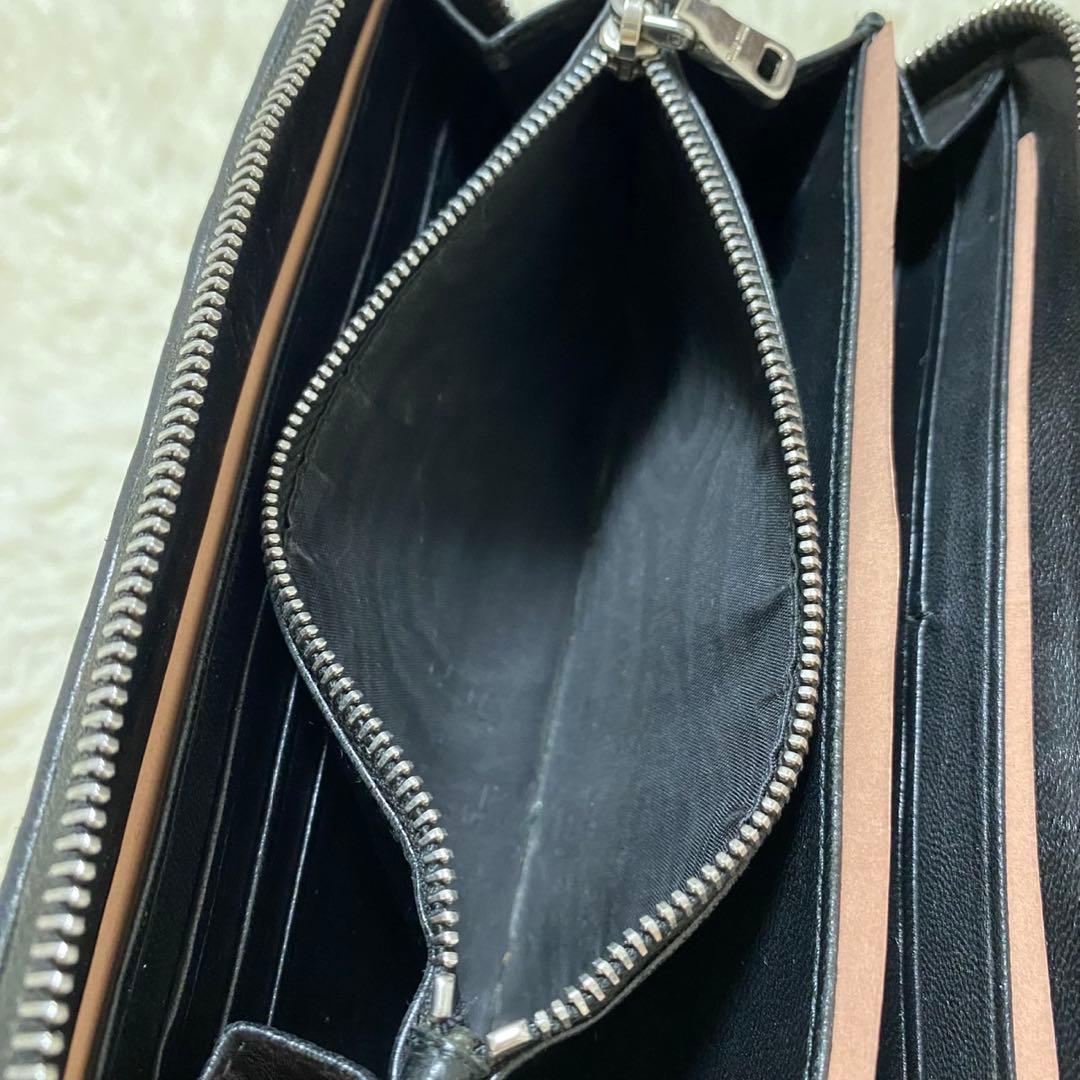 【極美品◦付属品完備✨】MIUMIU 長財布 ラウンド マテラッセ クリスタル黒