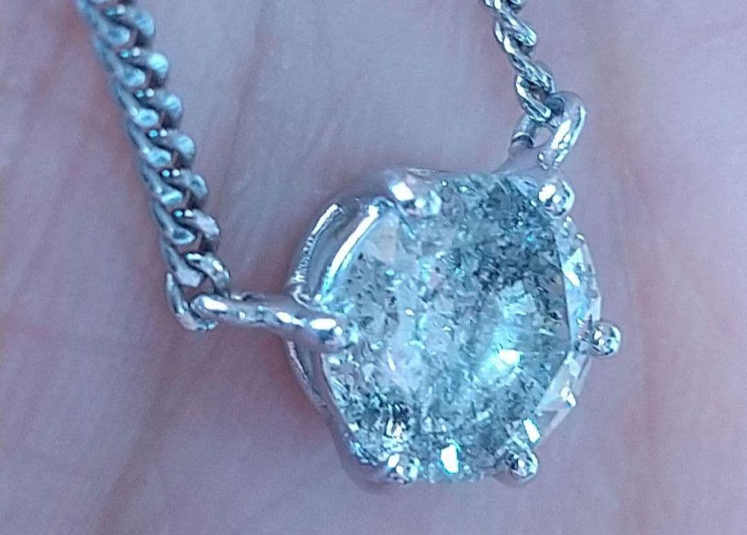 ジュエリーマキ 大粒天然ダイヤモンドネックレス 1.11ct/40.9cm