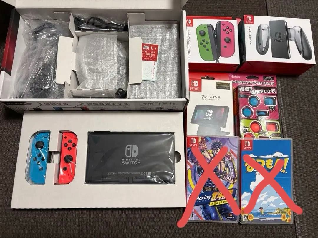 Nintendo Switch 本体　ジョイコン　ソフト　SDカード64gb付き