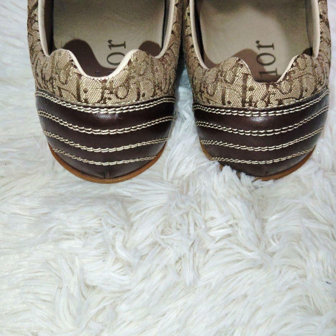 Diorディオール　レディーススニーカー　総柄　ブラウン　ベージュ　36