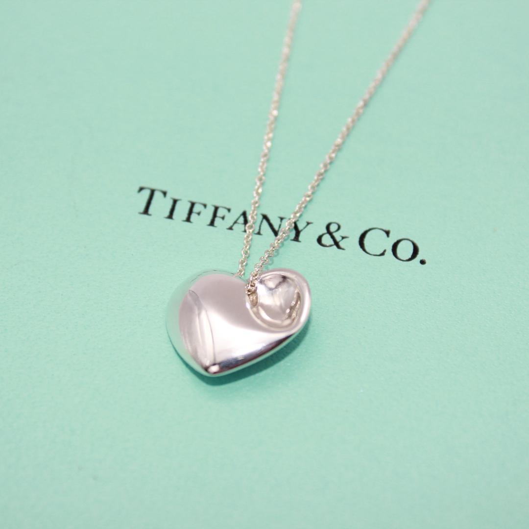 美品 Tiffany&Co. ティファニー フォールドハート ネックレス 925