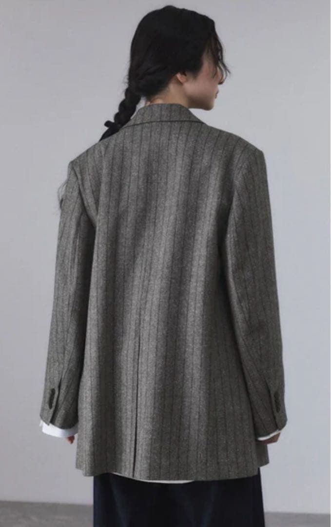 アダムエロペ　ダブルブレストツイードジャケット