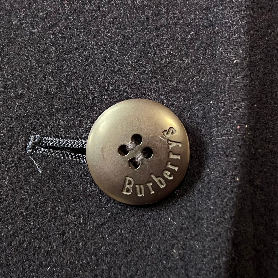 バーバリー カシミヤ混 チェスターコート ネイビー ダブル 9号