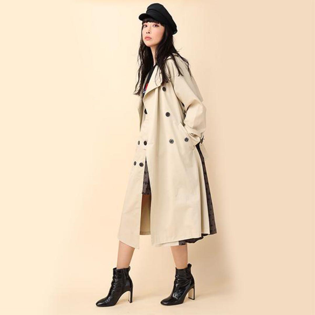 RADIO EVA / トレンチコート 「Check on EVA」 ベージュ