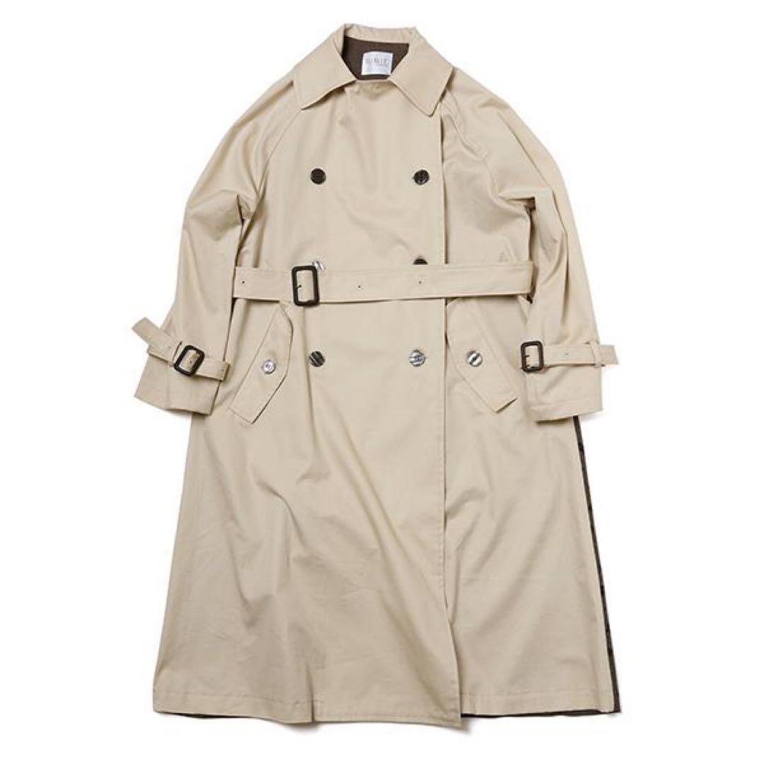 RADIO EVA / トレンチコート 「Check on EVA」 ベージュ