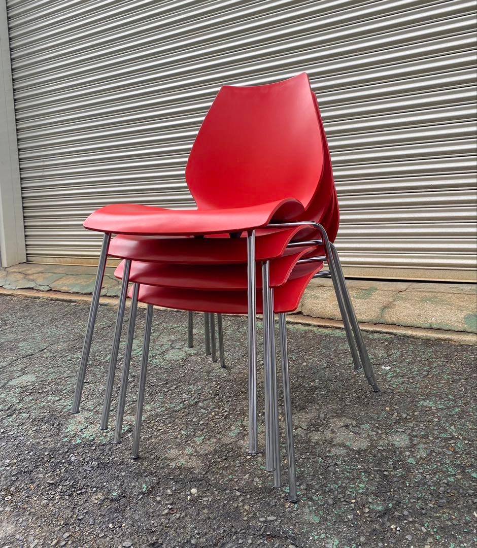 A661◆kartell MAUI◆カルテル マウイ チェア 4脚セット「レッド