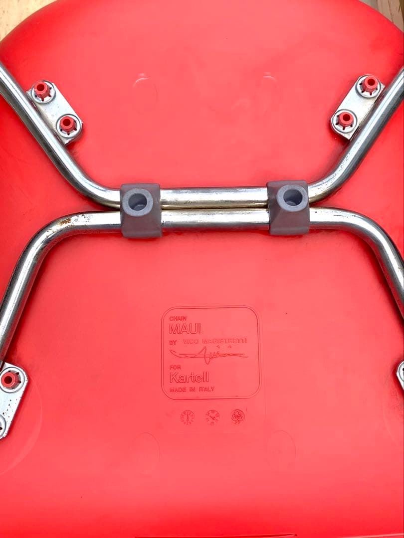 A661◆kartell MAUI◆カルテル マウイ チェア 4脚セット「レッド