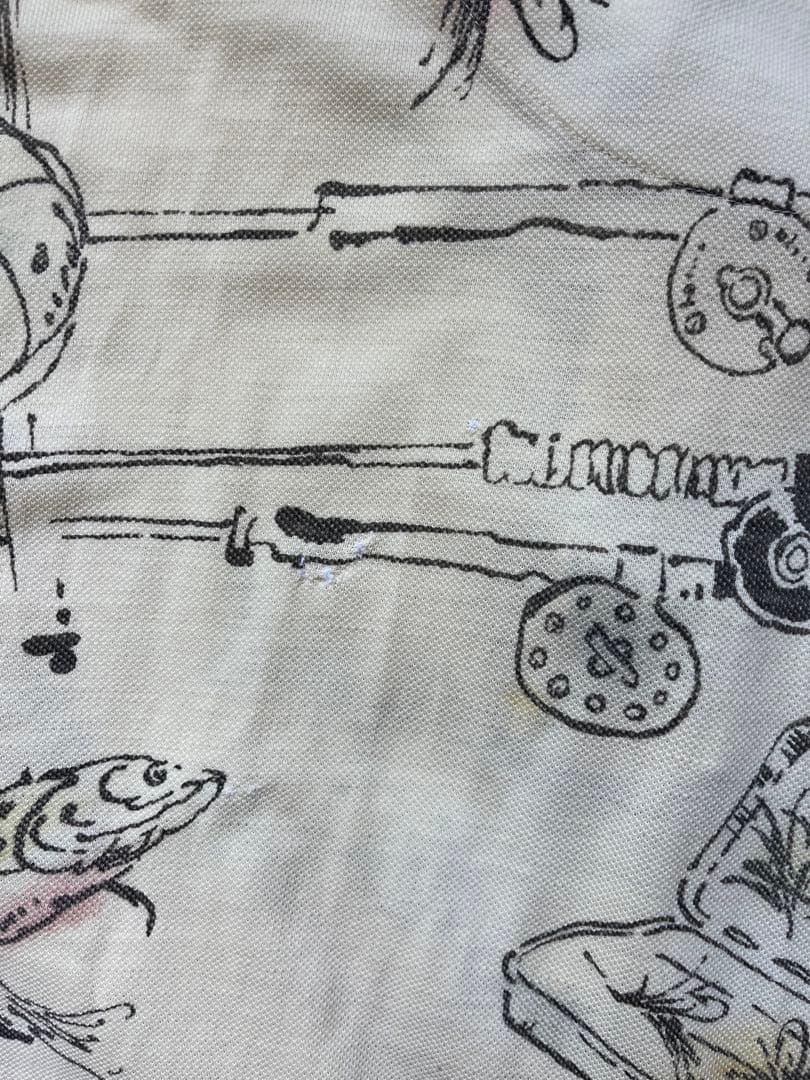 レア! 90s POLO Ralph Lauren フィッシング柄 ポロシャツ