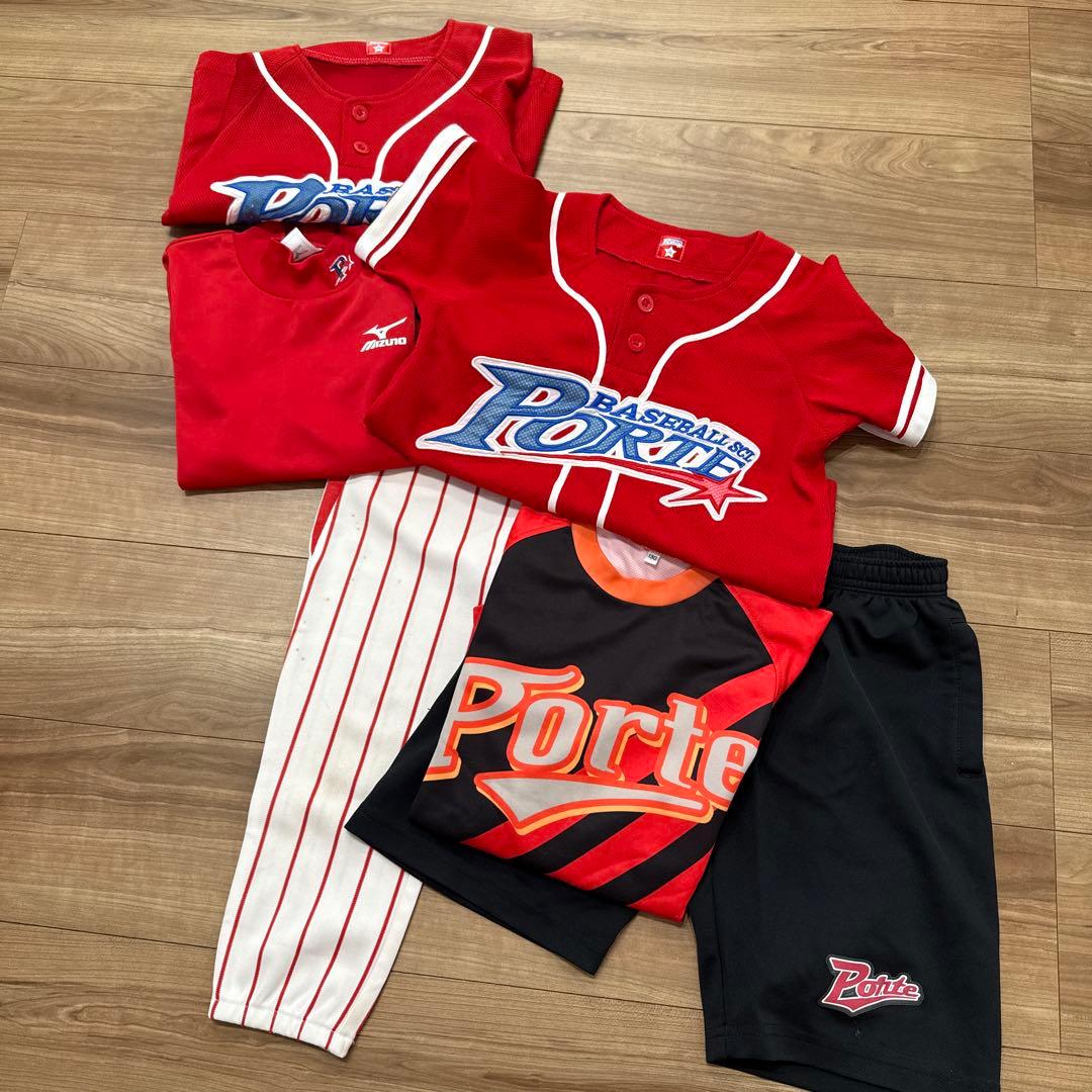 ポルテ　野球ユニフォームセット120