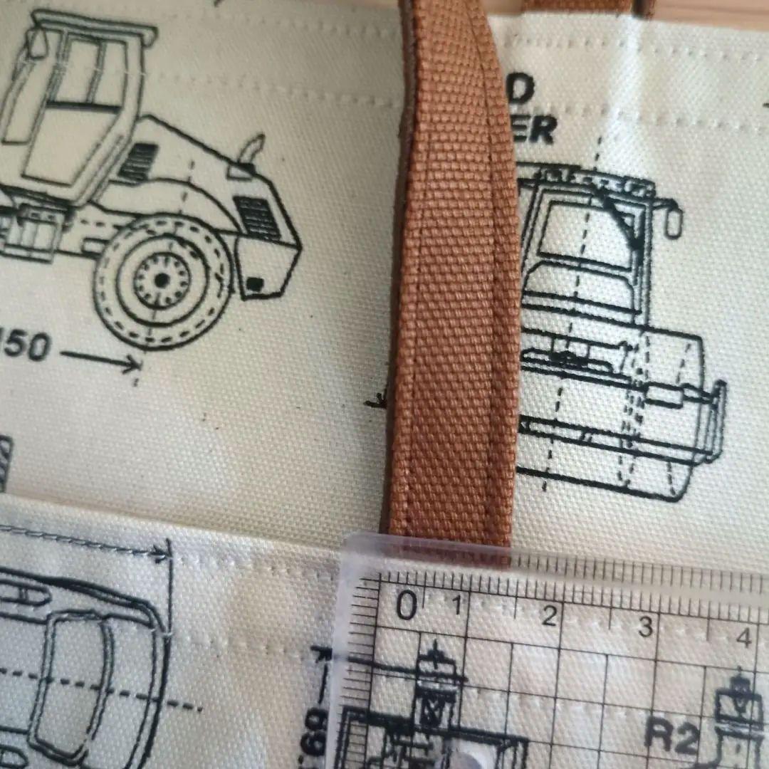 3人のmama◡̈☆　帆布　車の設計図×茶